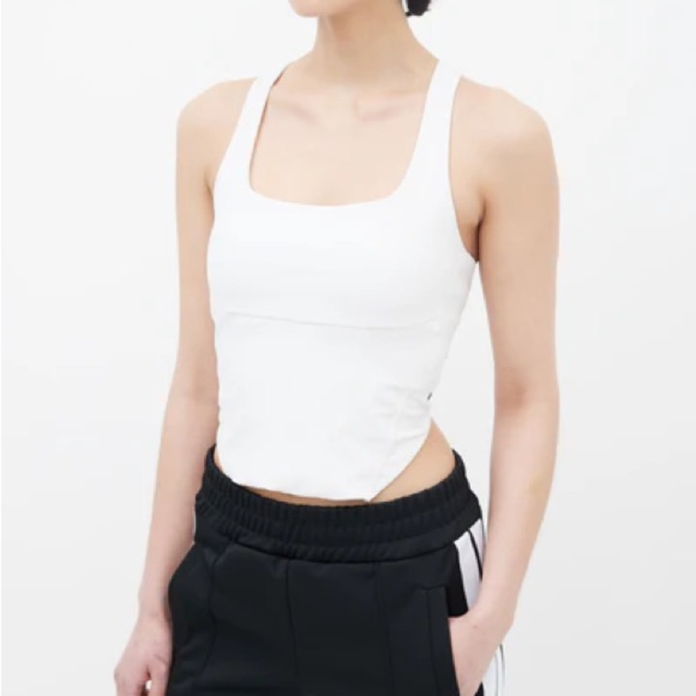 New balance x STAUD White Corset Sport Tank Top